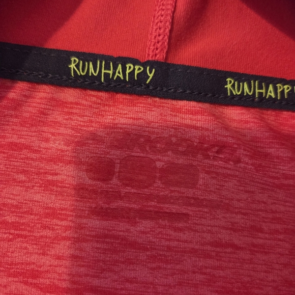 Brooks Long Sleeve Funnel Neck Hooded Shirt Coral women's Size Medium Preowned - Picture 6 of 13